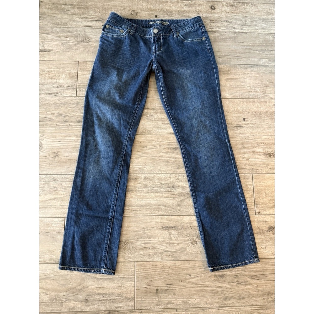 American Eagle Straight 77  Jeans Womens 8 Regular  Dark Wash Denim